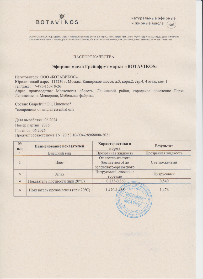 Паспорт №062024